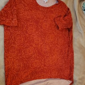 Lularoe Irma, XL, legging material. Gently worn. True red.